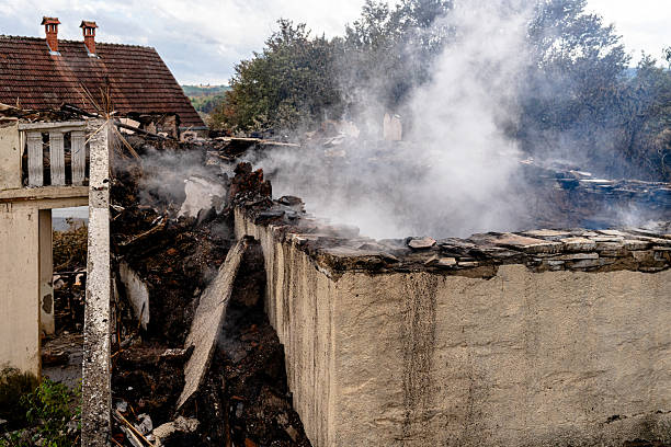 Professional Fire Damage Assessment technician working in Allen, TX
